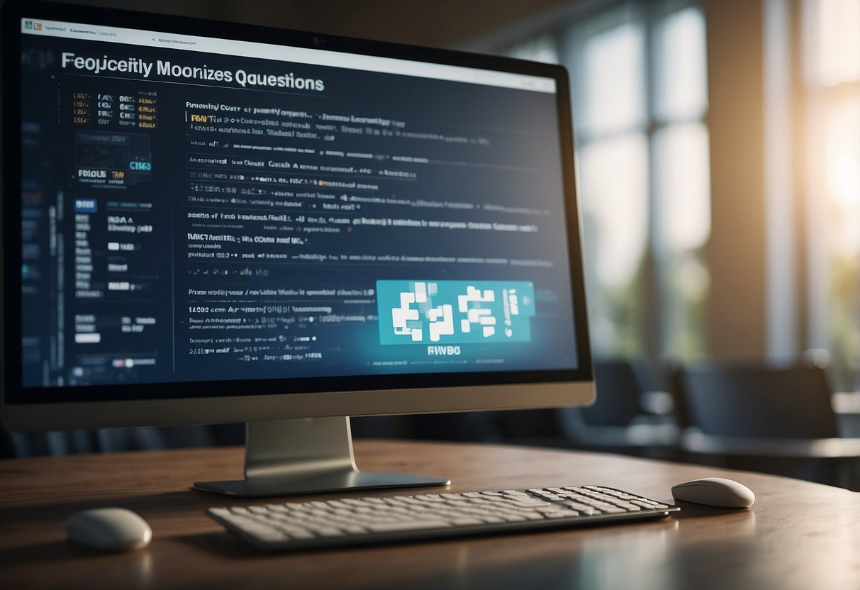 A computer screen displaying the words "Frequently Asked Questions: What is project mBridge?" with a cursor hovering over a clickable link